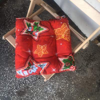 Подушка для стула 40*40 см ХЛОПОК принт Новый год