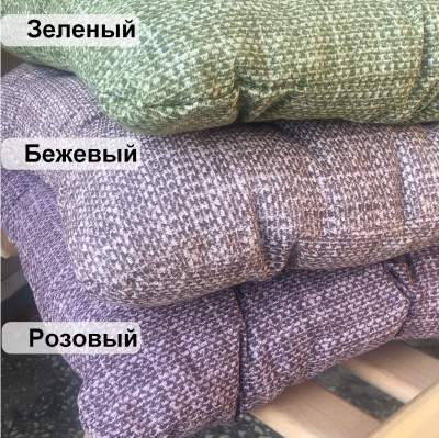 Подушка для стула 40*40 см ХЛОПОК рогожка принт РОЗОВАЯ